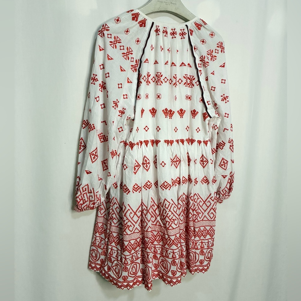 Maje Rolipa Embroidery Cotton Baby-Doll Dress - Picture 7 of 11